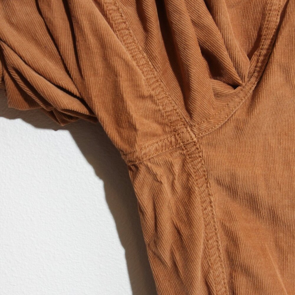 Madewell Corduroy Belted Jumpsuit Coveralls Burnt Sienna Cotton Boiler Suit Sz 6 - Picture 7 of 14